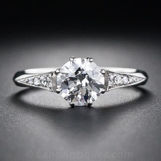 .93 Carat Vintage Style Diamond Engagement Ring