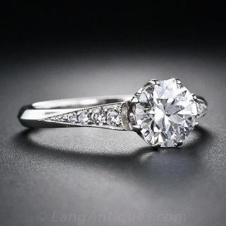 .93 Carat Vintage Style Diamond Engagement Ring