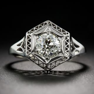 .94 Carat Art Deco Diamond Engagement Ring