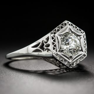 .94 Carat Art Deco Diamond Engagement Ring