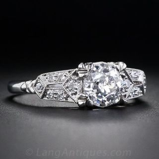 .94 Carat Art Deco Style Diamond Engagement Ring
