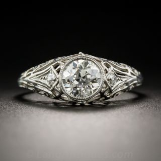 .94 Carat Diamond Art Deco Engagement Ring - GIA J/SI1