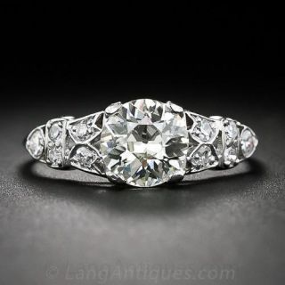 .94 Carat Diamond Art Deco Engagement Ring