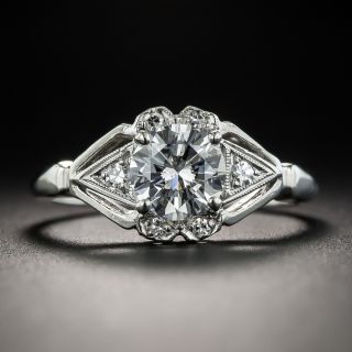 .94 Carat Diamond Platinum Vintage Engagement Ring - GIA  D SI2