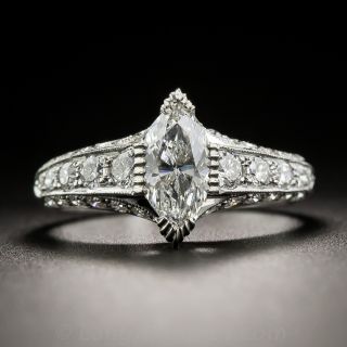 .94 Carat Marquise Platinum and Diamond Ring  - GIA  E/SI1