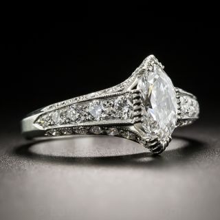 .94 Carat Marquise Platinum and Diamond Ring  - GIA  E/SI1