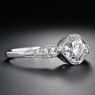.94 Carat Platinum and Diamond Engagement Ring