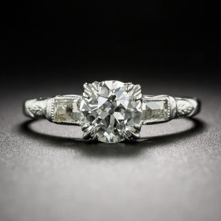 .94 Carat Platinum Diamond Art Deco Ring