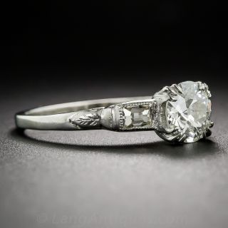 .94 Carat Platinum Diamond Art Deco Ring