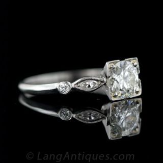 .95 Carat Art Deco Diamond Engagement Ring