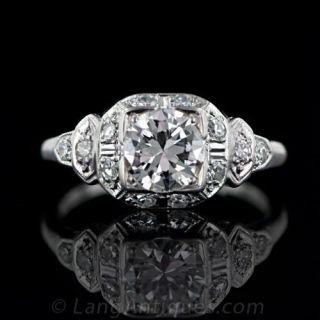 .95 Carat Art Deco Diamond Engagement Ring