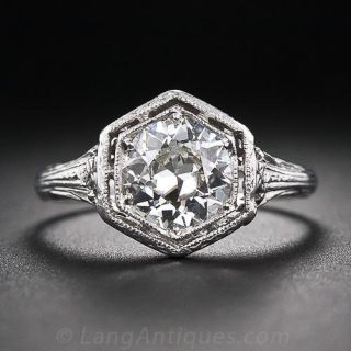 .95 Carat Art Deco Diamond Solitaire