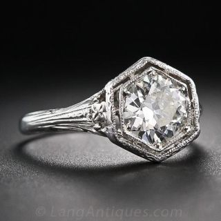 .95 Carat Art Deco Diamond Solitaire