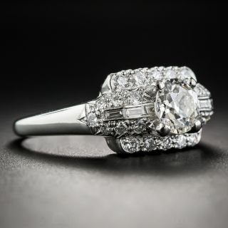 .95 Carat Diamond Mid-Century Platinum Diamond  Engagement Ring