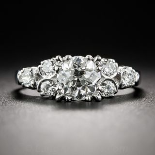 .95 Carat Diamond Vintage Engagement Ring GIA I/SI1