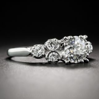 .95 Carat Diamond Vintage Engagement Ring GIA I/SI1