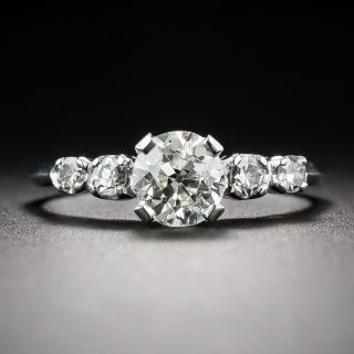 .95 Carat European-Cut Diamond Engagement Ring