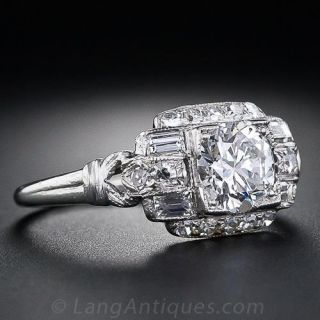 .95 Carat Granat Bros. Art Deco Engagement Ring