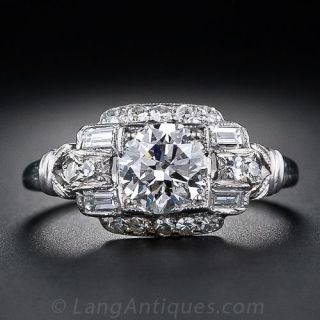 .95 Carat Granat Bros. Art Deco Engagement Ring