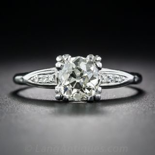 .95 Carat Old Mine Cut Diamond Ring