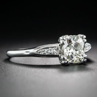 .95 Carat Old Mine Cut Diamond Ring