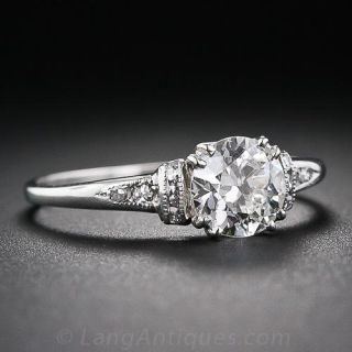 .95 Carat Vintage Diamond Engagement Ring
