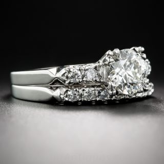 .96 Carat Diamond Vintage Wedding Set - GIA I VS1