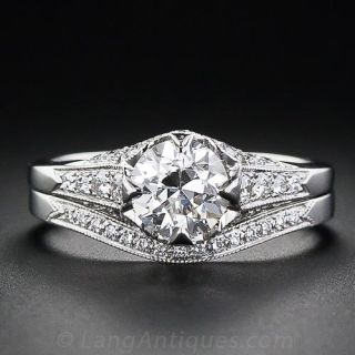 .96 Carat Diamond Wedding Set - French Made