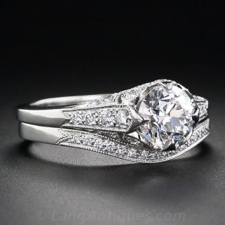 .96 Carat Diamond Wedding Set - French Made