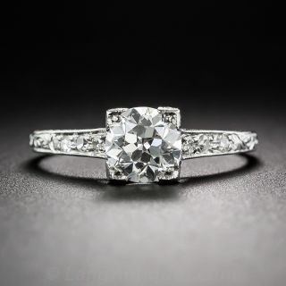.96 Carat GIA: H-VS2 Diamond Art Deco Engagement Ring