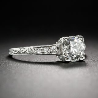 .96 Carat GIA: H-VS2 Diamond Art Deco Engagement Ring