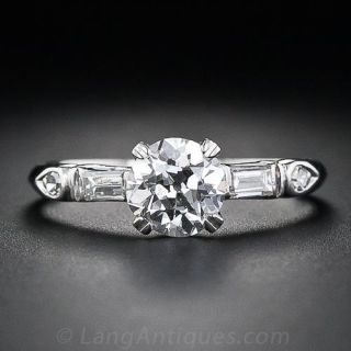 .96 Carat Platinum Diamond Engagement Ring