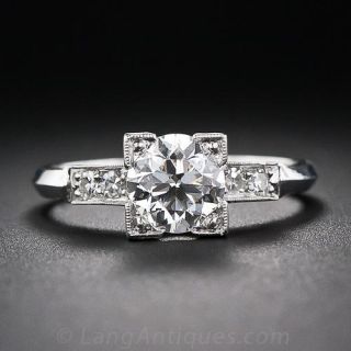 .96 Carat Vintage Diamond Engagement Ring