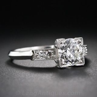 .96 Carat Vintage Diamond Engagement Ring