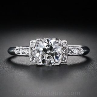 .97 Carat Art Deco Diamond Engagement Ring