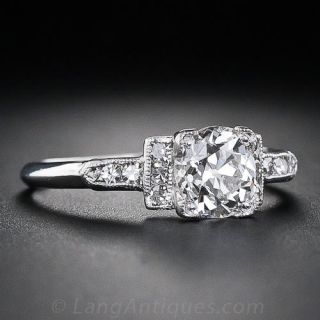 .97 Carat Art Deco Diamond Engagement Ring