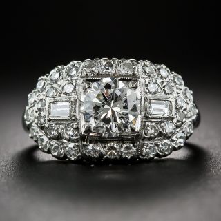 .97 Carat Diamond and Platinum Vintage Engagement Ring by Granat Bros. - 2