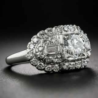 .97 Carat Diamond and Platinum Vintage Engagement Ring by Granat Bros.