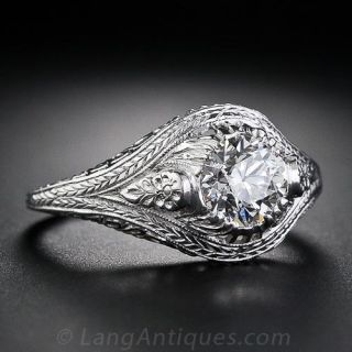 .97 Carat Diamond Antique Engagement Ring