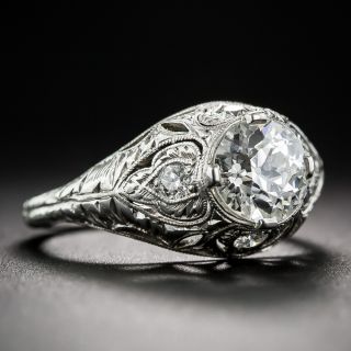 .97 Carat Diamond Art Deco Engagement Ring