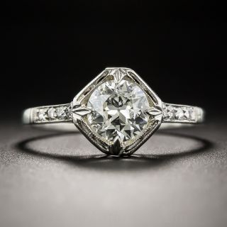 .97 Carat Diamond Art Deco Solitaire Engagement Ring - GIA L VS1