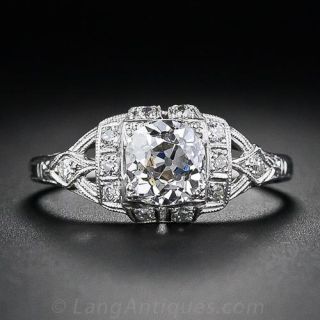 .97 Carat Old Mine Cut  Diamond Ring