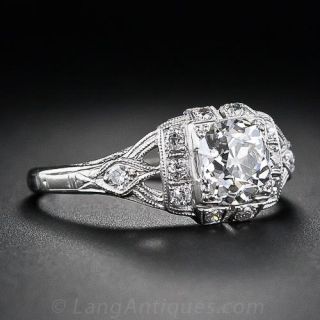 .97 Carat Old Mine Cut  Diamond Ring