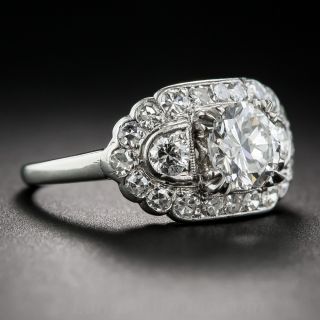 .97 Carat Vintage Diamond Engagement Ring GIA F-SI2