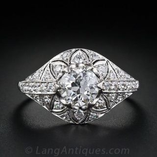 .98 Carat Diamond Edwardian Engagement Ring