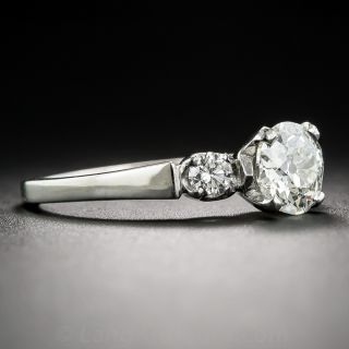 .98 Carat Diamond Platinum Estate Engagement Ring
