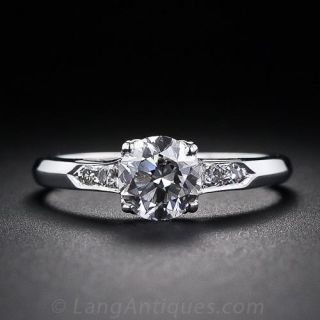 .98 Carat Vintage Diamond Engagement Ring