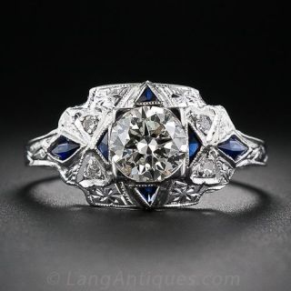 .99 Carat Diamond Art Deco Engagement Ring