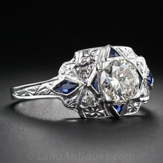 .99 Carat Diamond Art Deco Engagement Ring
