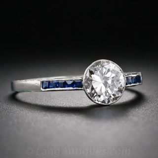 .99 Carat GIA H/VS2 Art Deco Style Diamond Engagement Ring